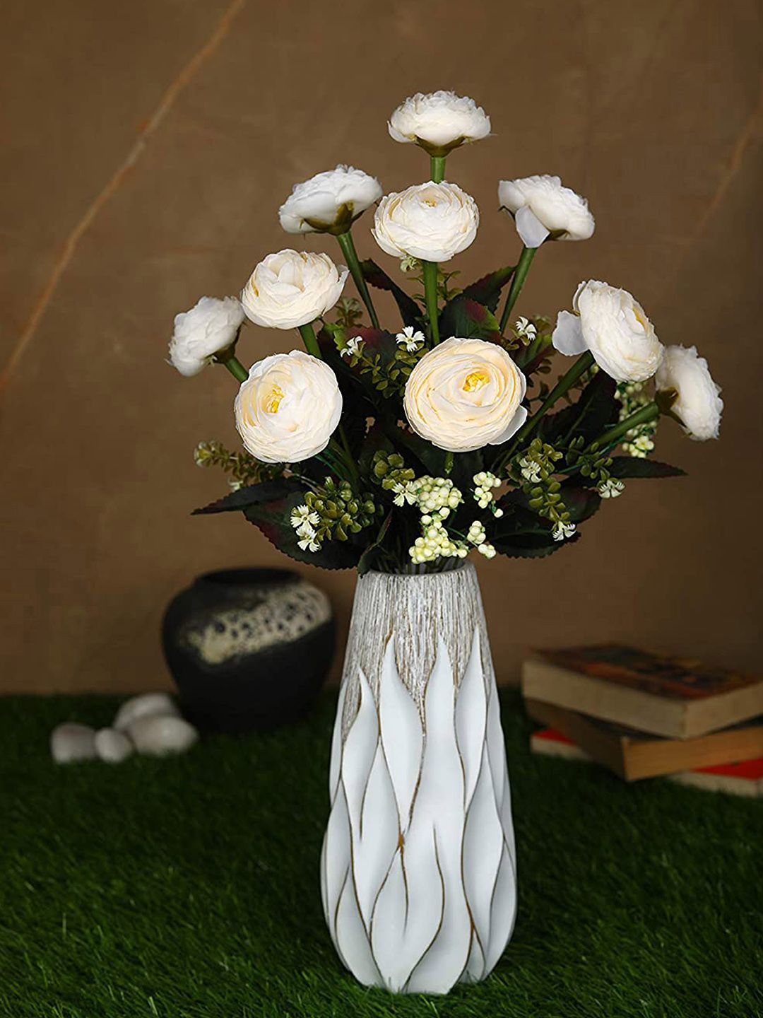 PolliNation White Peony  Artificial Flowers and Plants Price in India