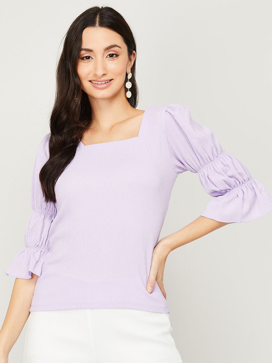 Fame Forever by Lifestyle Women Viscose Purple Top Price in India