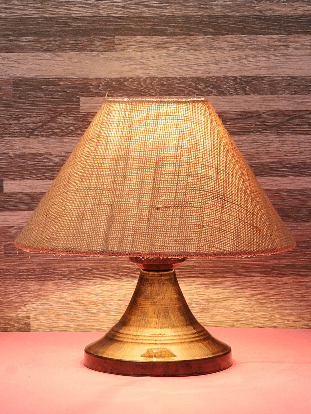 foziq Copper-Colored Solid Table Lamp Price in India