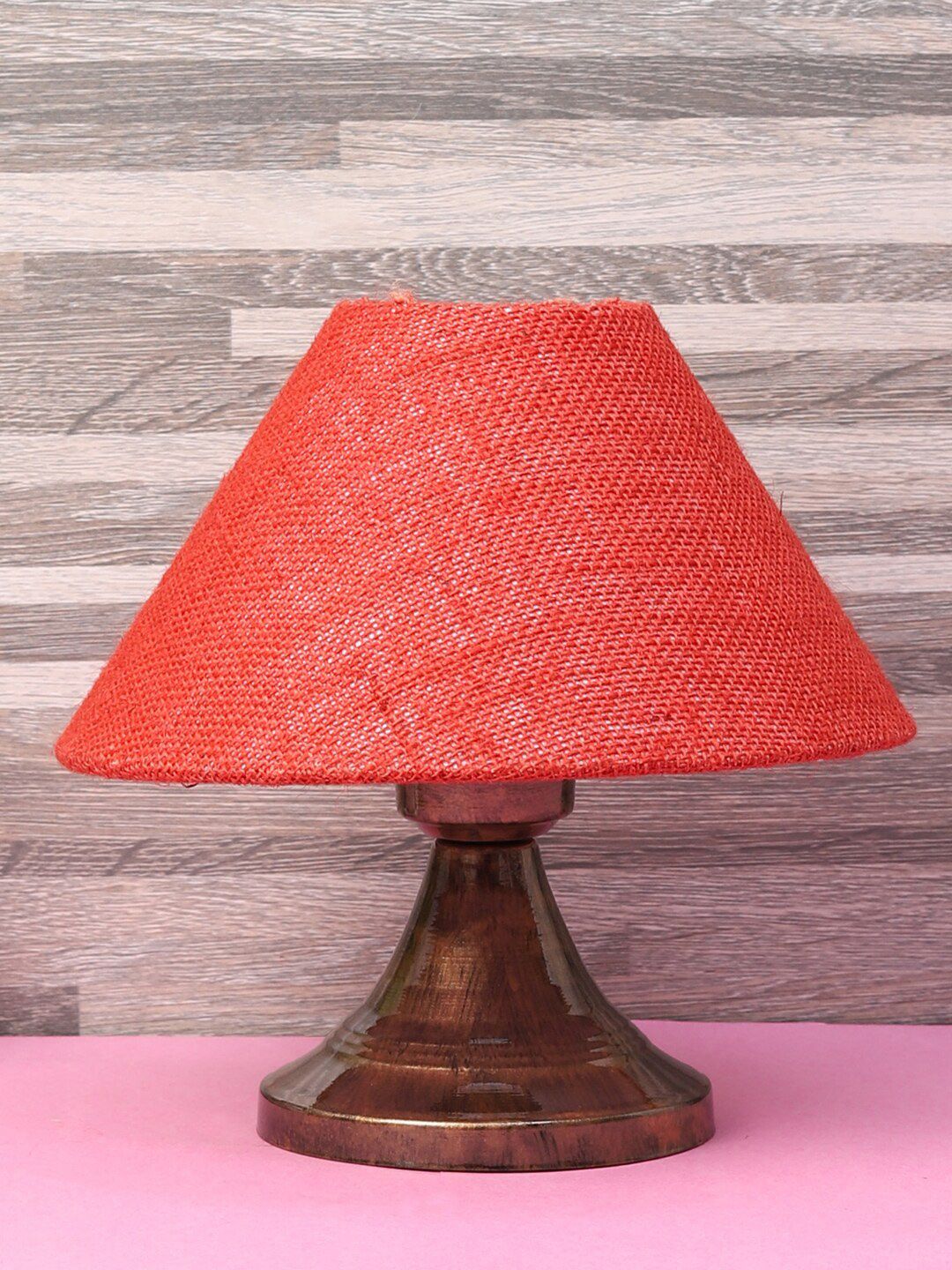 foziq Copper-Colored Printed Table Lamps Price in India