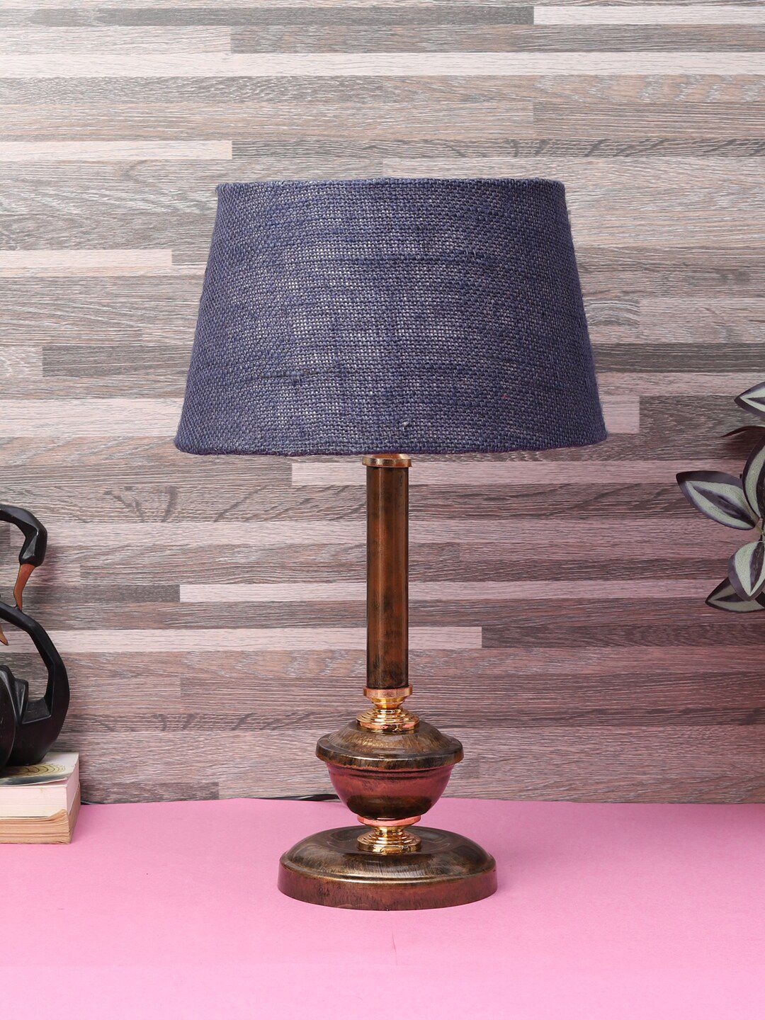 Foziq Copper-Colored Solid Contemporary Table Lamps Price in India