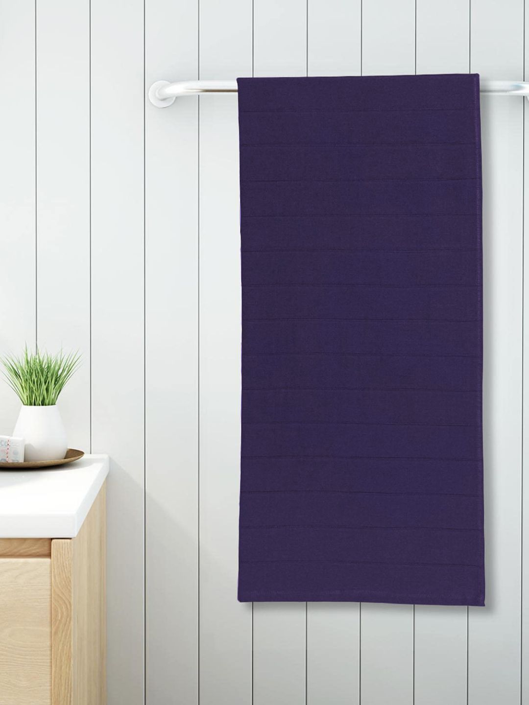 Sleeping Owls- because your sleep matters Purple Cotton 250 GSM Bath Towel Price in India