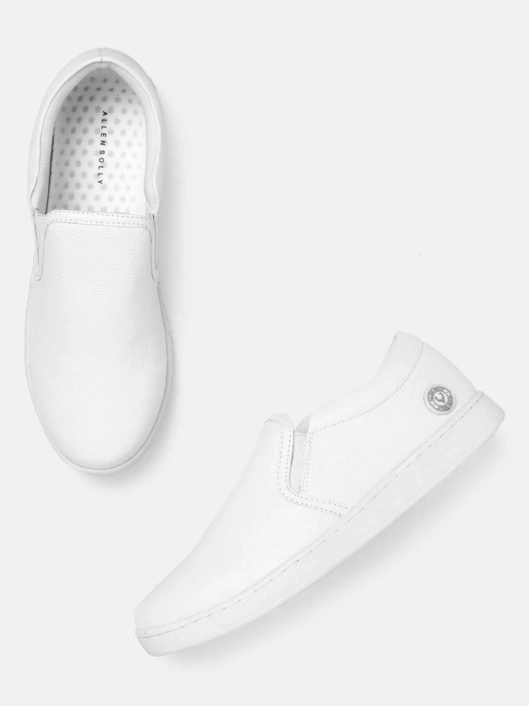 Allen Solly Women White Solid Slip-On Sneakers Price in India
