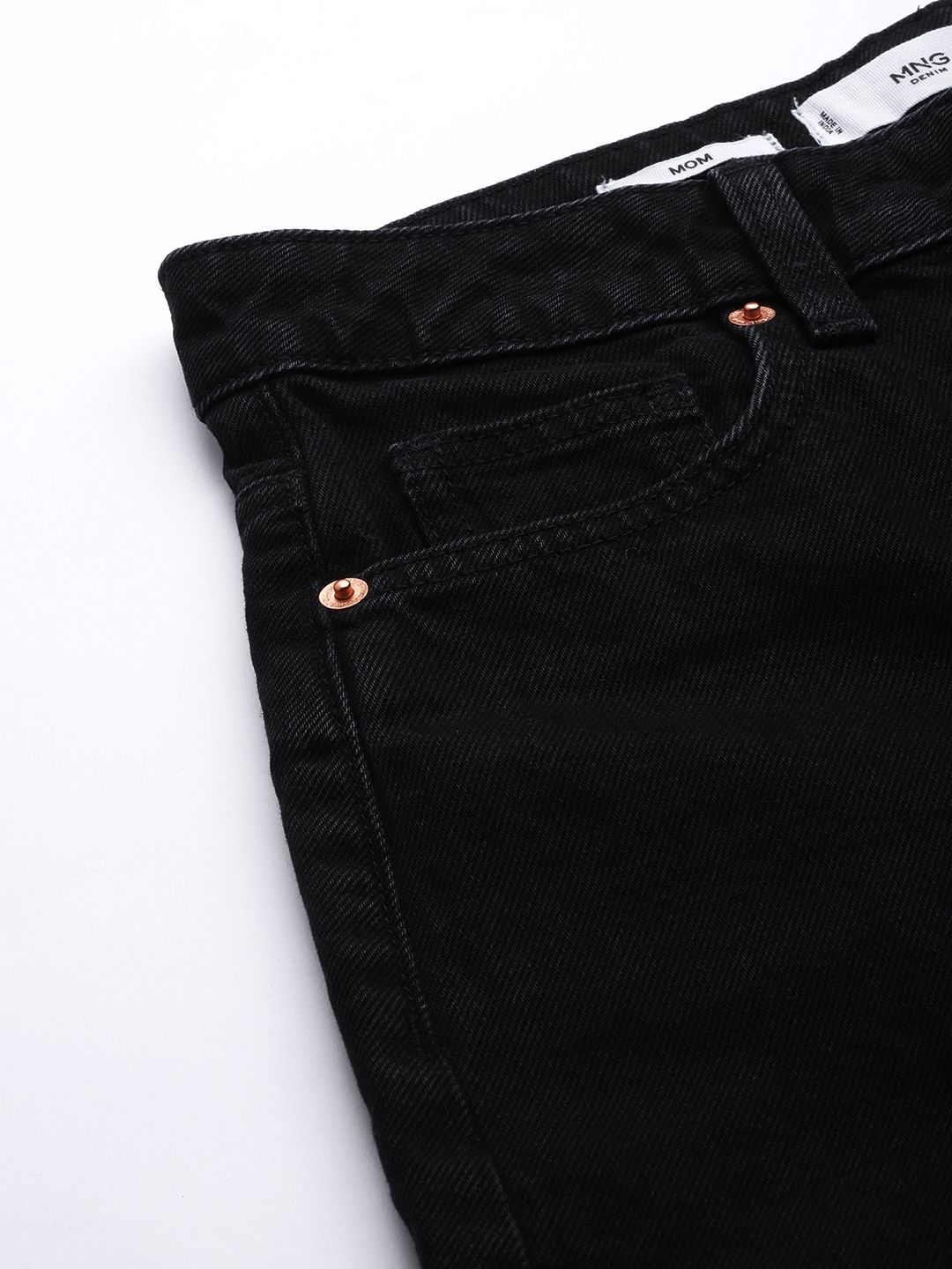 Pure Cotton High-Rise Mom Fit Denim Shorts