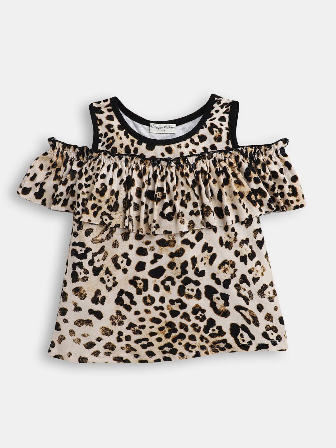 Hopscotch Brown Animal Print Top Price in India