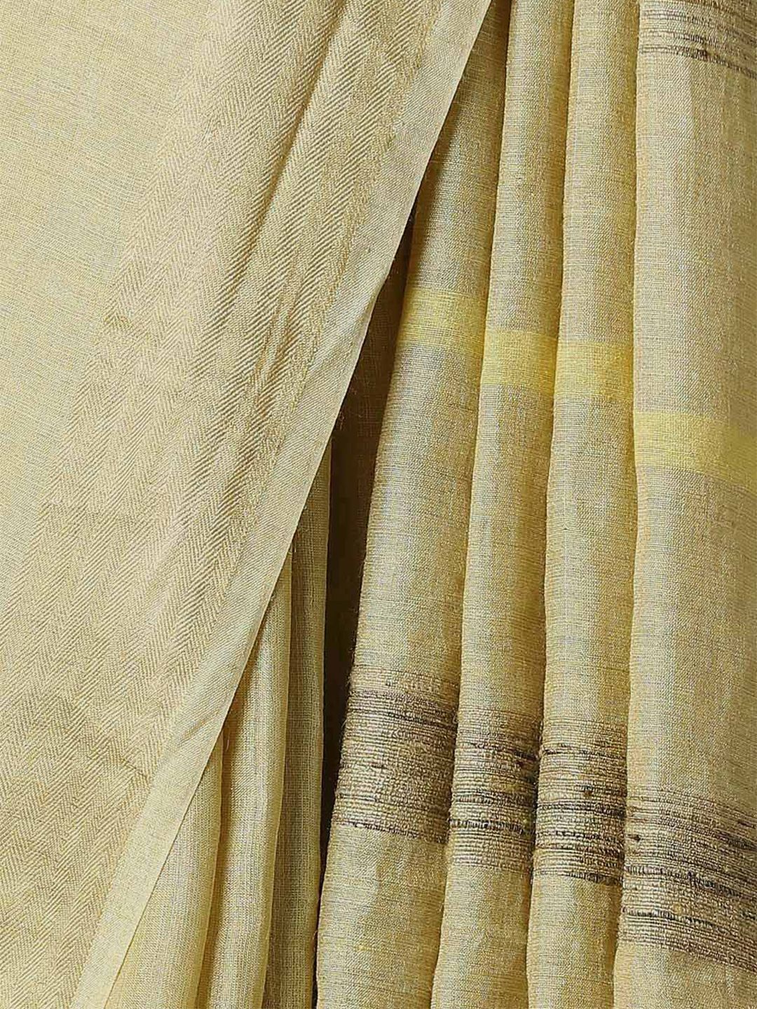 Taneira Yellow Pure Silk Bhagalpuri Saree Price in India