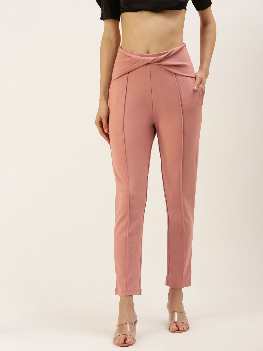 FOREVER 21 Women Rose Slim Fit Peg Trousers Price in India