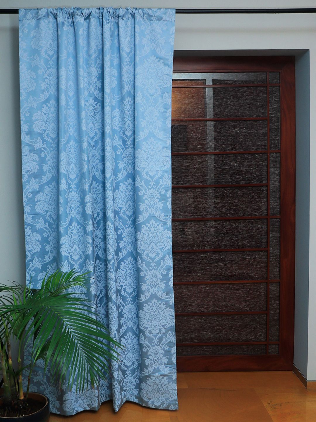 ZEBA Blue & White Ethnic Motifs Door Curtain Price in India