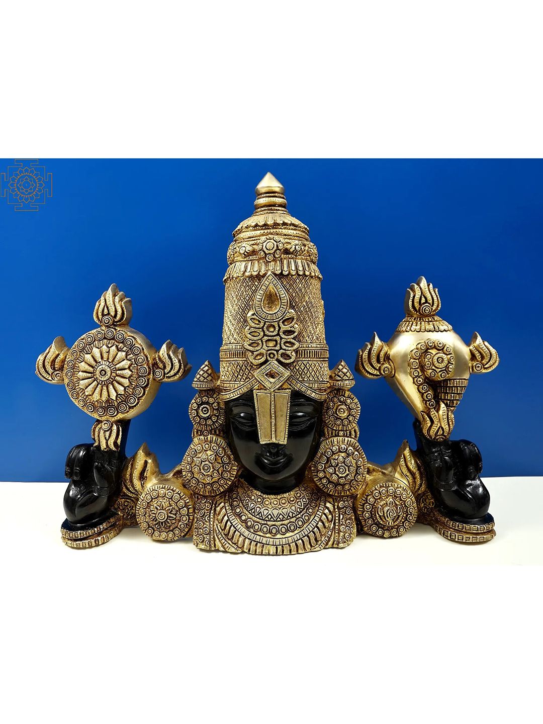 Exotic India Gold-Toned & Black Venkateswara As Balaji Wall Decor Price in India