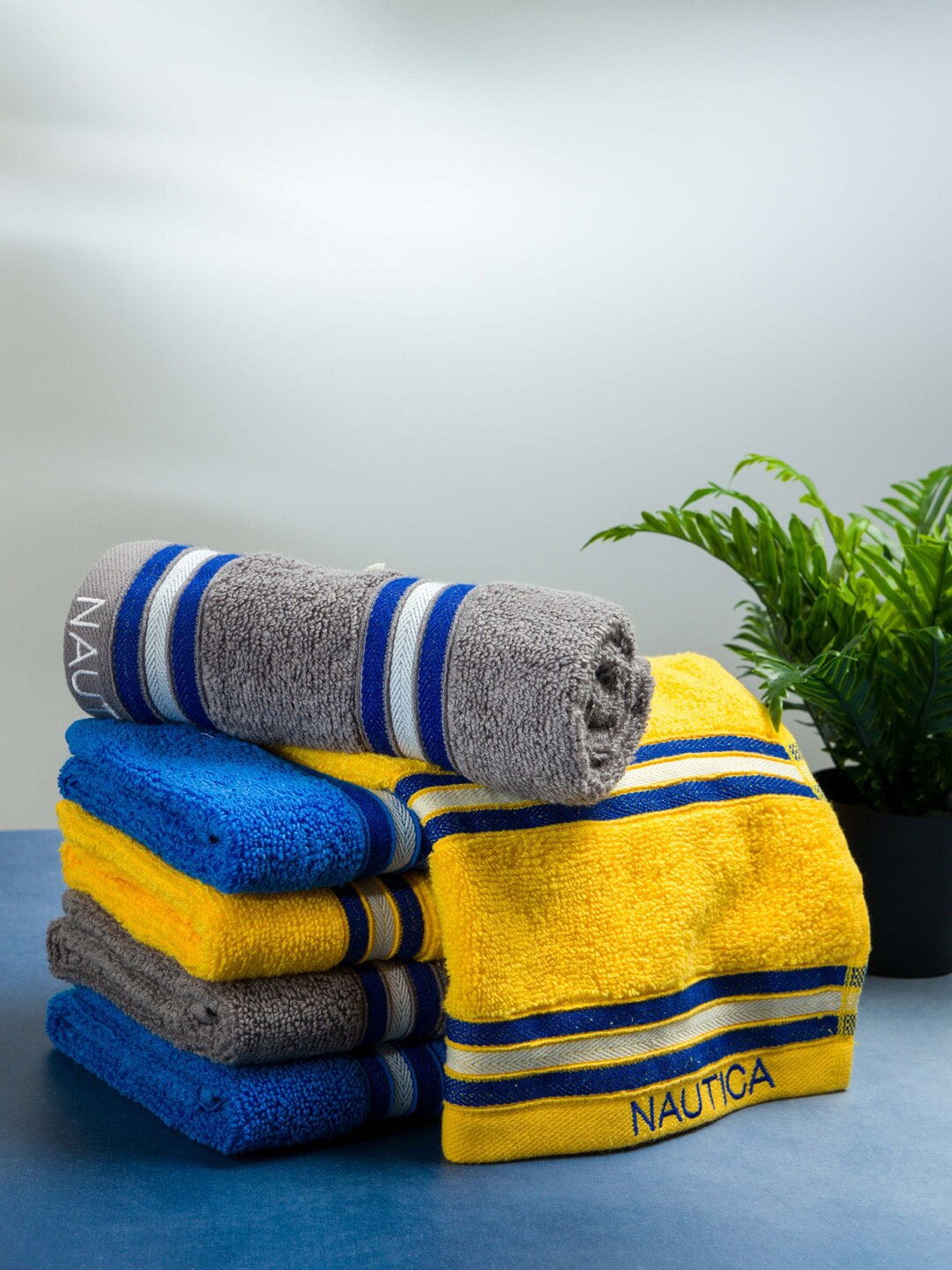 Nautica Set of 6 Pure Cotton 500 GSM Hand Towels Price in India