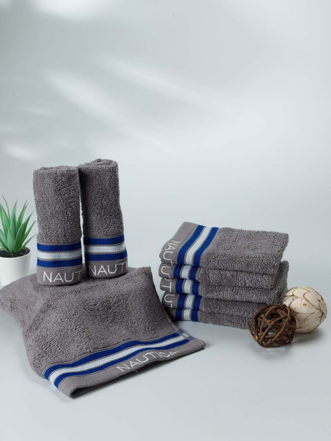 Nautica Set Of 8 500 GSM Pure Cotton Face Towels Price in India
