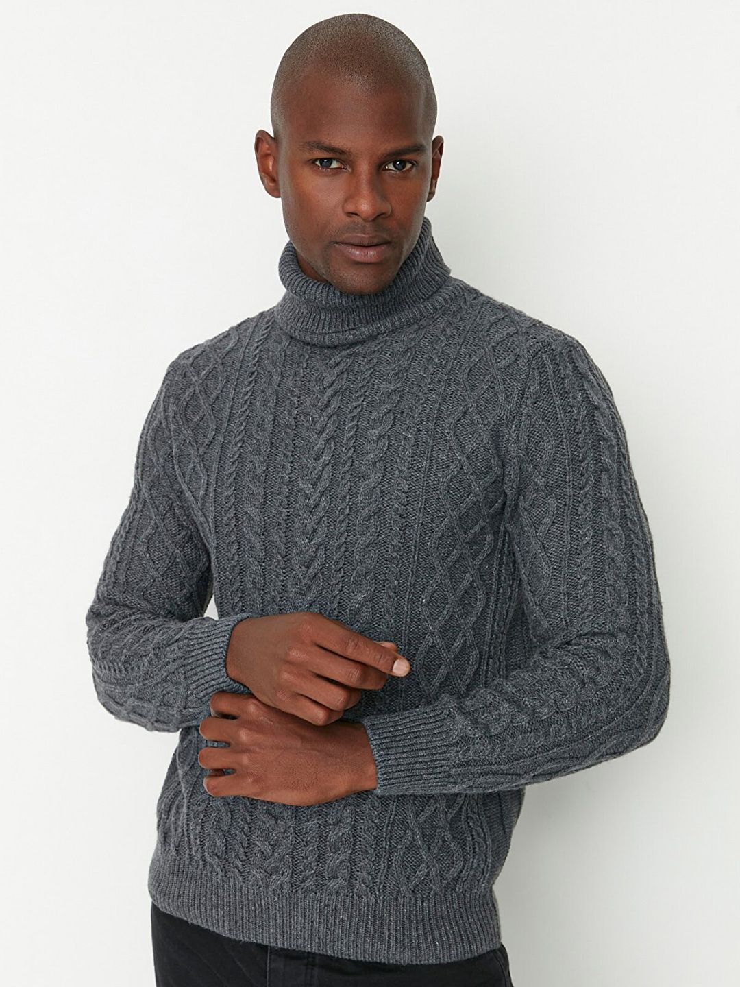 Buy Trendyol Men Off White Cable Knit Pullover - Sweaters for Men