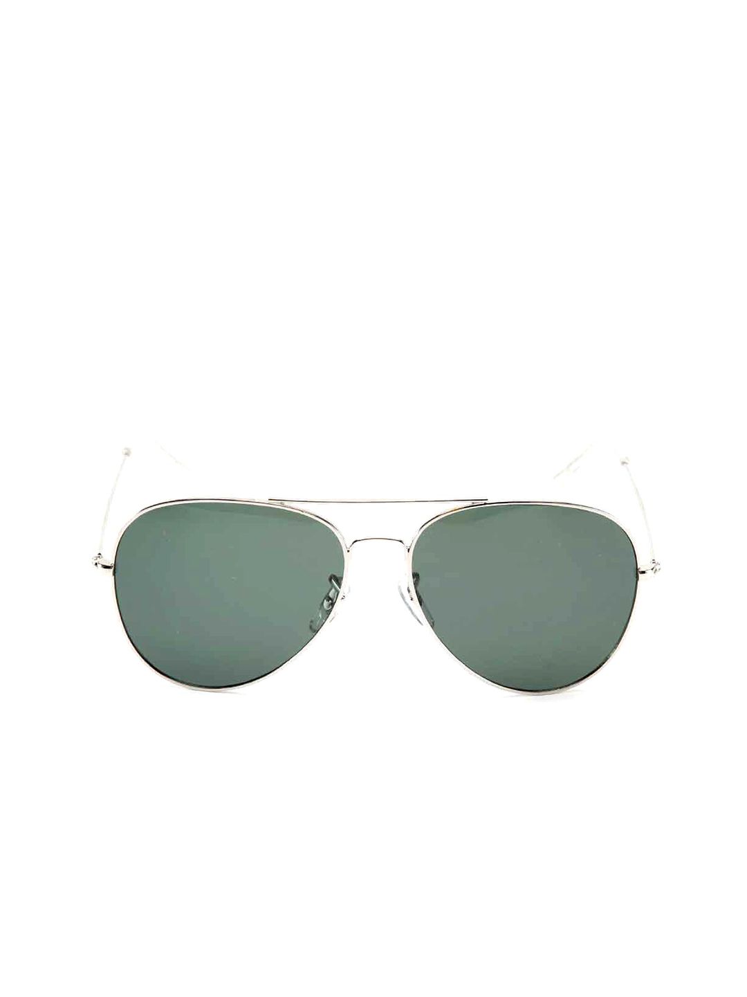 Intellilens Unisex Green Lens & Gold-Toned Aviator Sunglasses with Polarised and UV Protected Lens