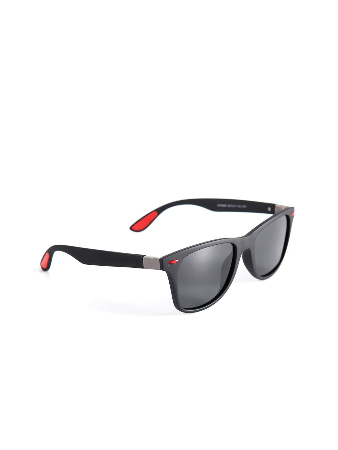 Intellilens Unisex Grey Lens & Black Square Sunglasses with Polarised and UV Protected Lens