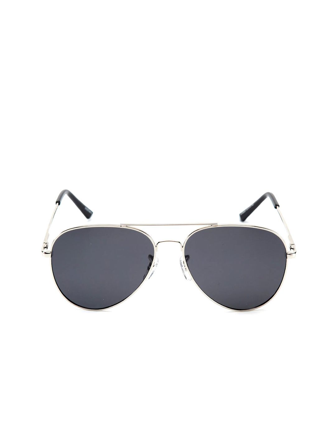 Intellilens Unisex Black Lens & Gold-Toned Aviator Sunglasses with Polarised and UV Protected Lens