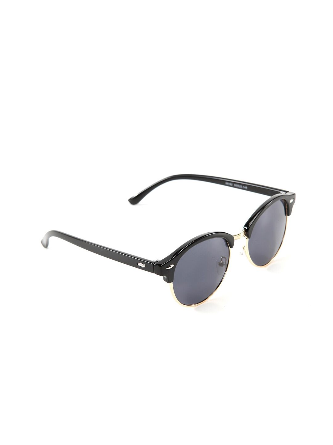 Intellilens Unisex Black Lens & Black Round Sunglasses with UV Protected Lens