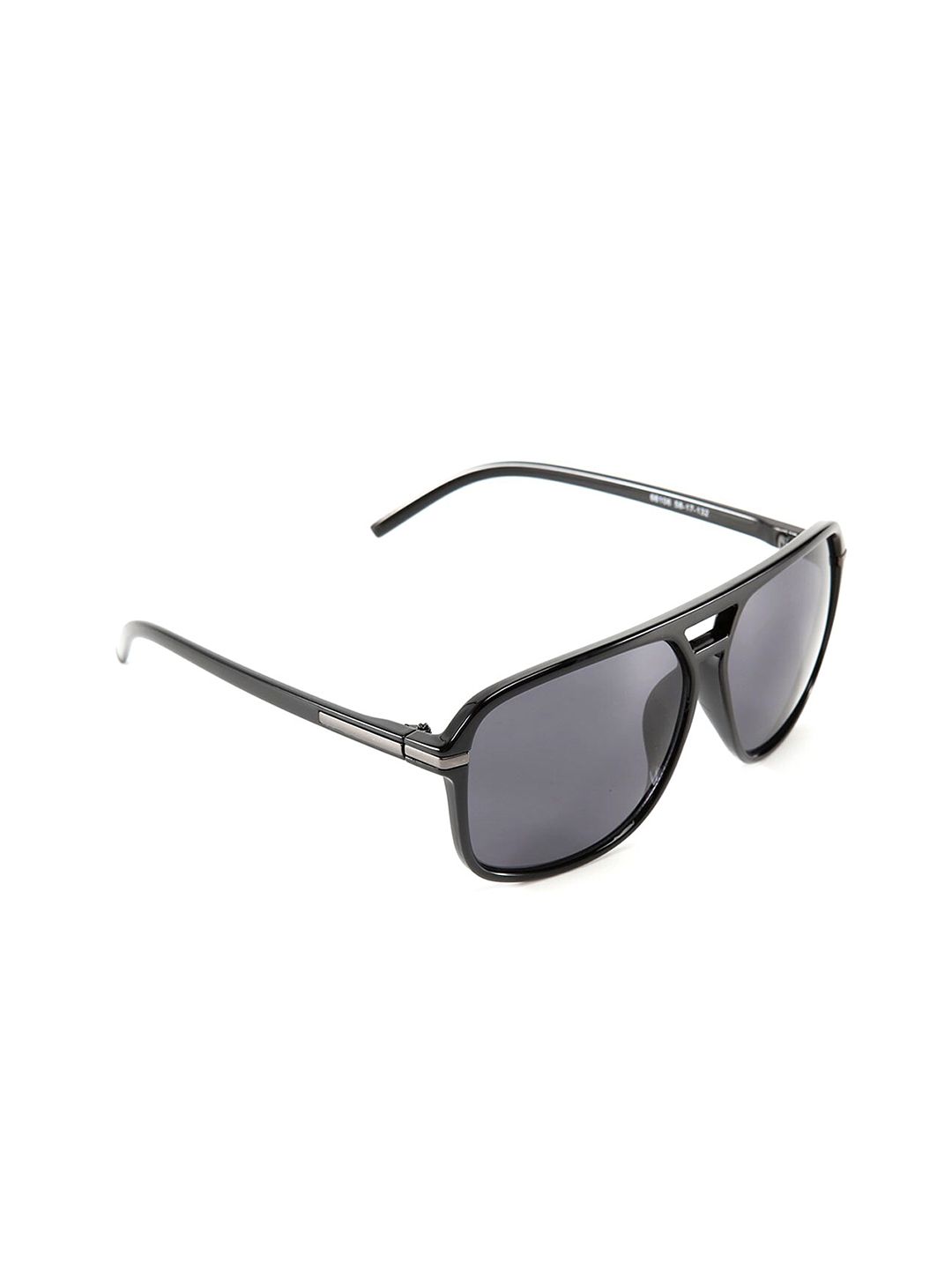 Intellilens Unisex Black Lens & Black Square Sunglasses with UV Protected Lens