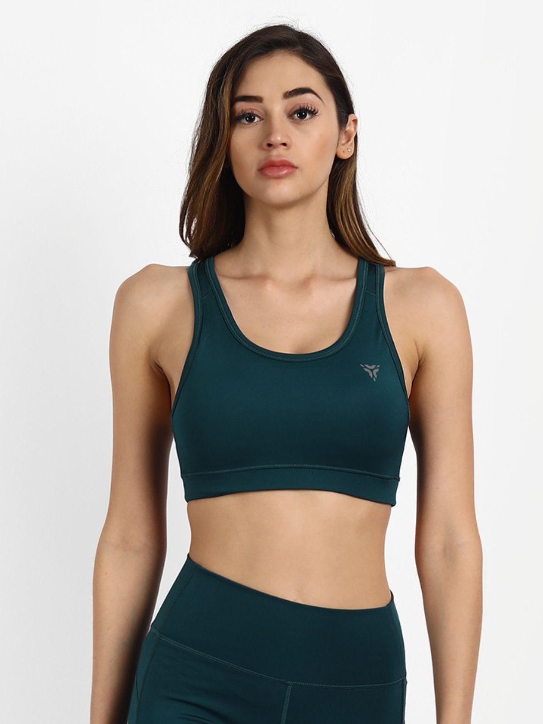 deb Green Lightly Padded Sports Bra Price in India