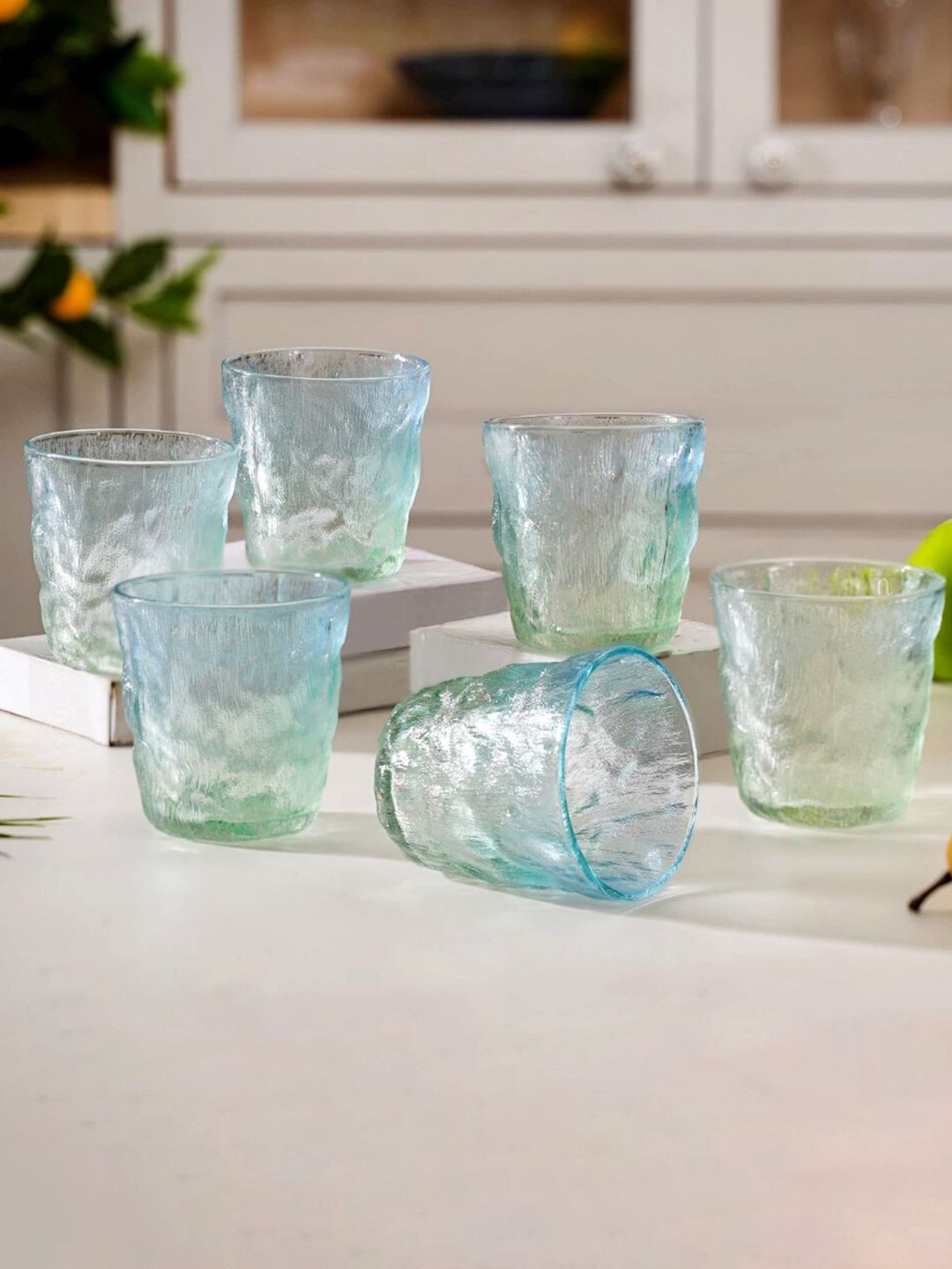 Nestasia Set of 6 Blue & Green Bar and Drinkware Price in India