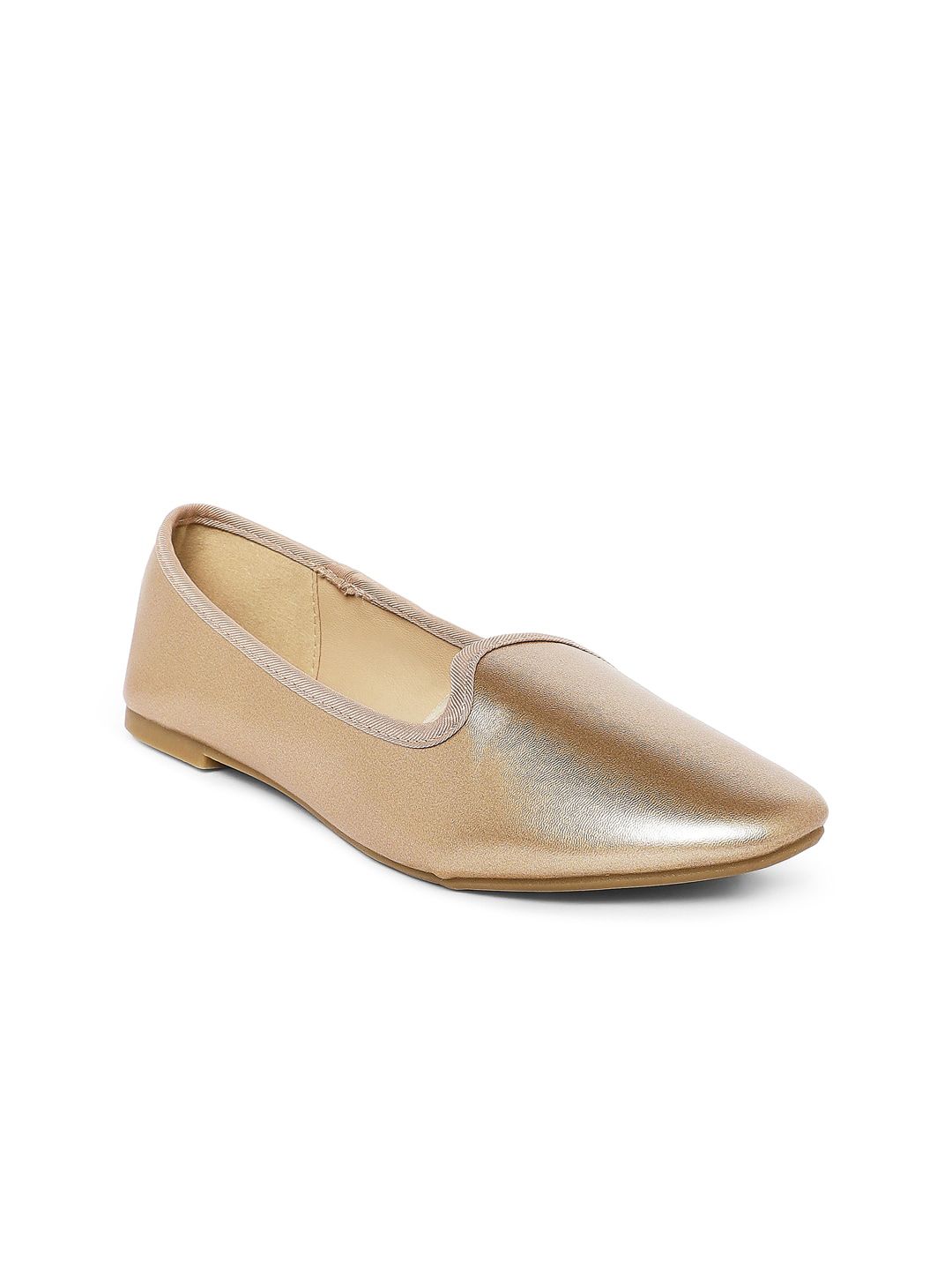 Forever Glam by Pantaloons Women Gold-Toned PU Slip-On Sneakers Price in India
