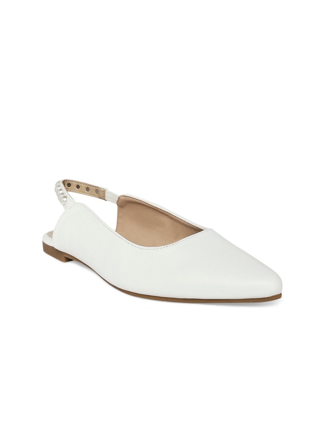 Forever Glam by Pantaloons Women White PU Flatforms Price in India
