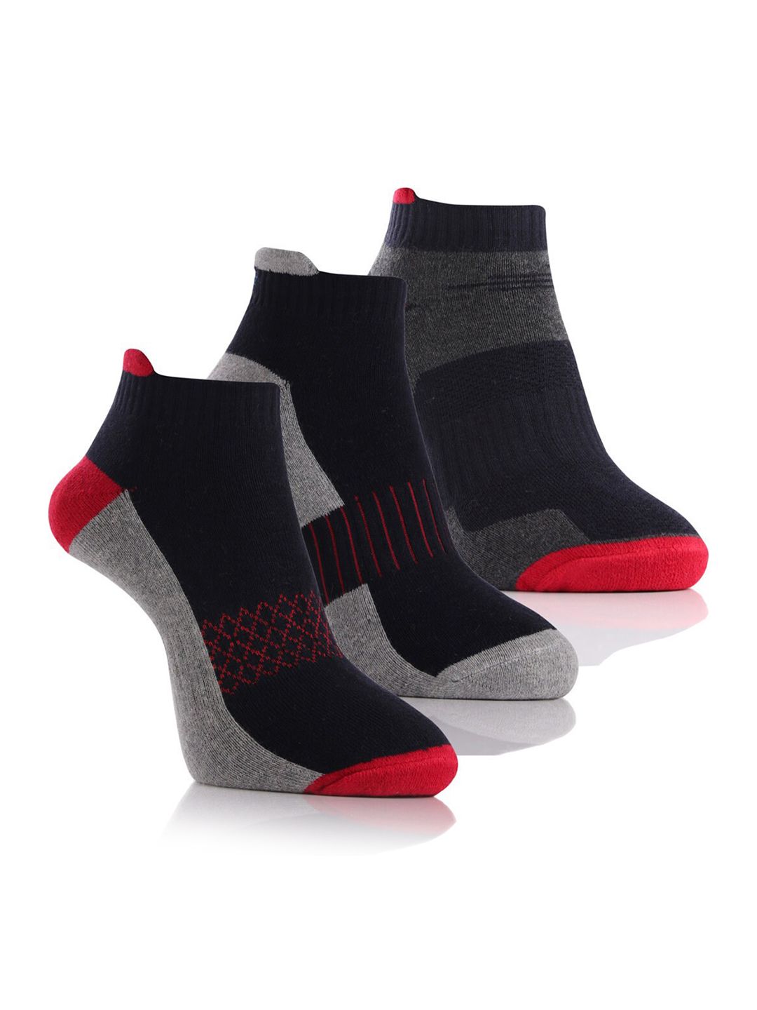RC. ROYAL CLASS Men Pack Of 3 Patterned Ankle-Length Socks