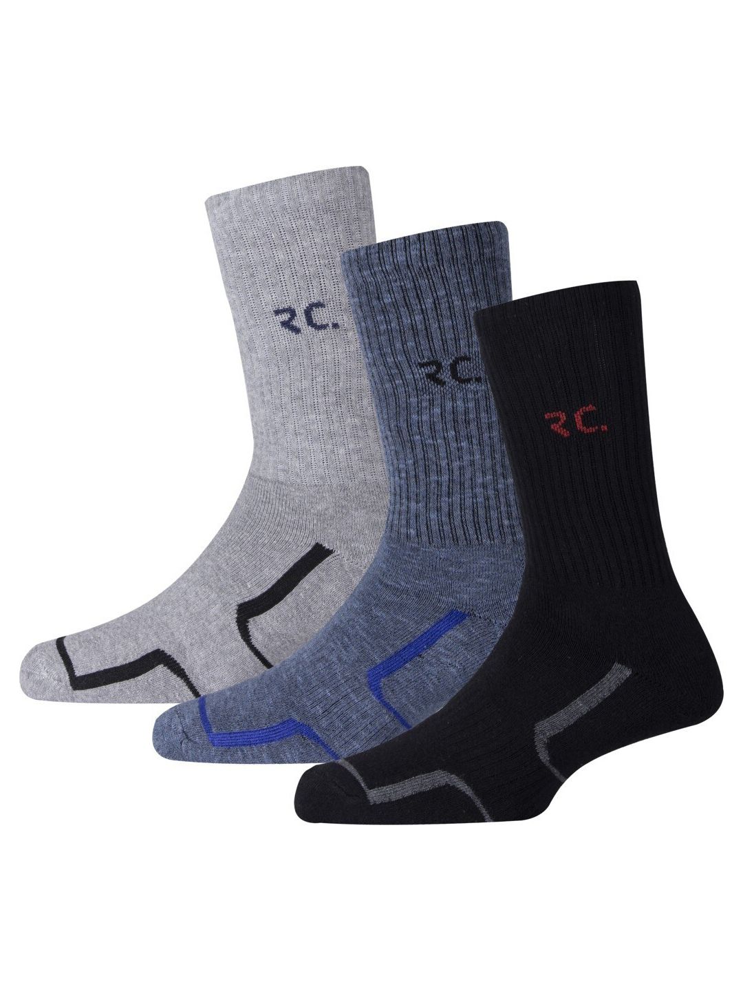 RC. ROYAL CLASS Men Pack Of 3 Printed Calf Length Socks