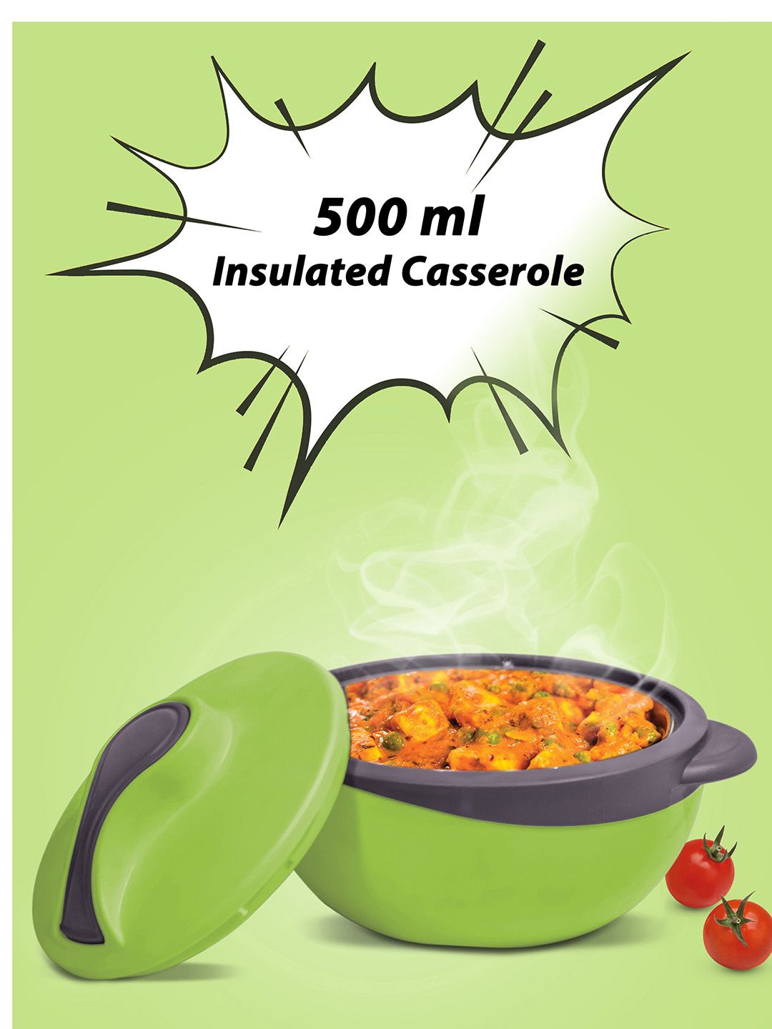 Crown Craft Green Solid Double Walled Casserole Price in India