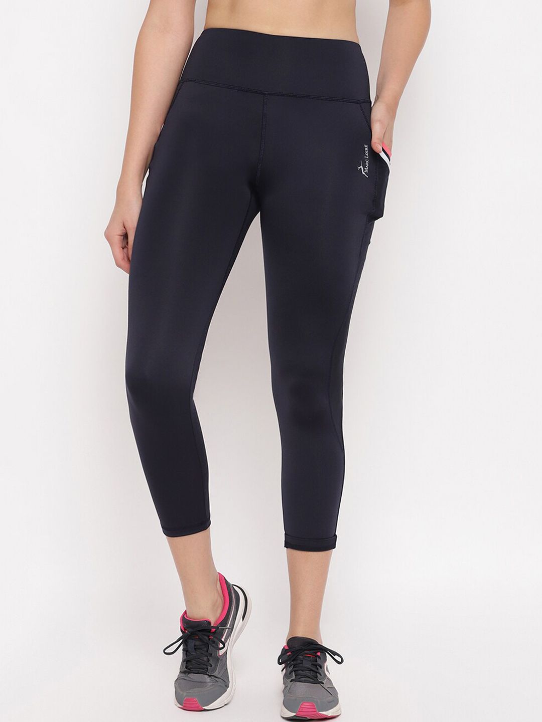 Marc Loire Women Black Solid Gym Tights Price in India
