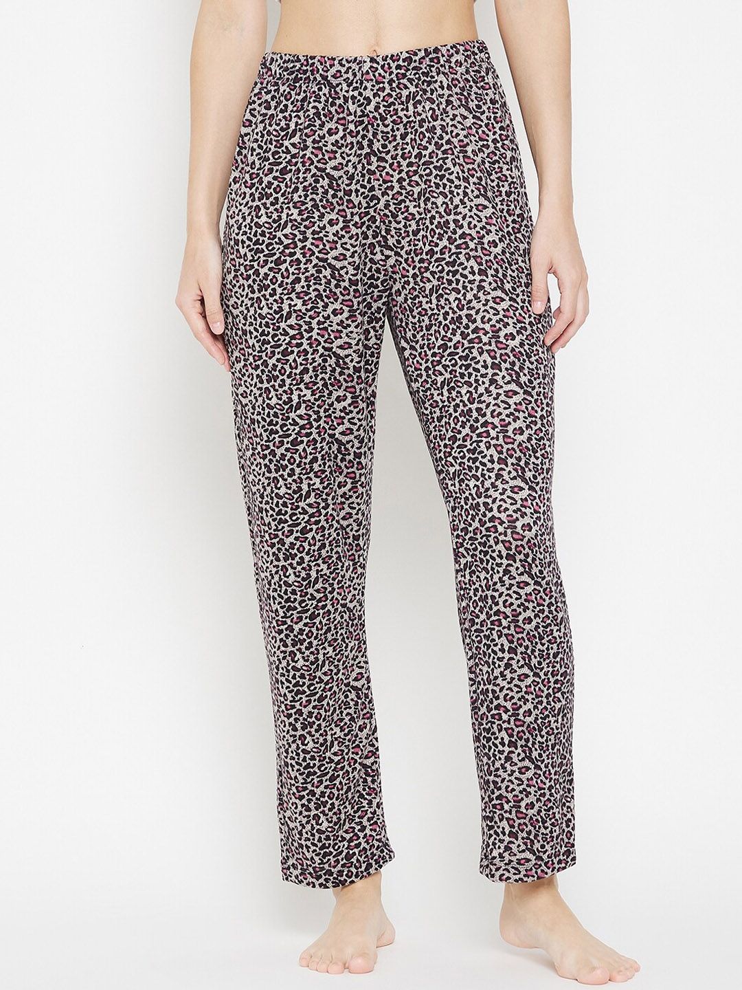 MADAME M SECRET Women Black Animal Printed Lounge Pants Price in India