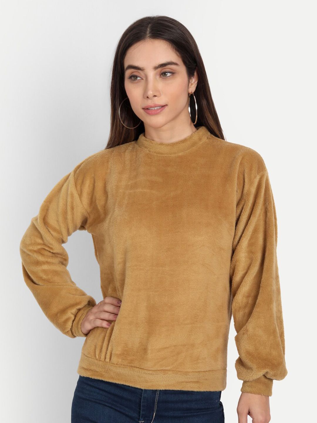 COLOR CAPITAL Women Camel Brown Solid Top Price in India