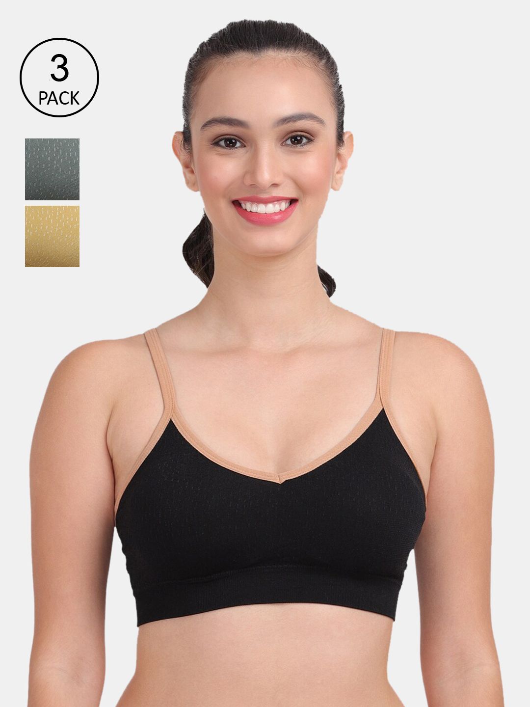 Amour Secret Women  Black & Blue Bra Price in India