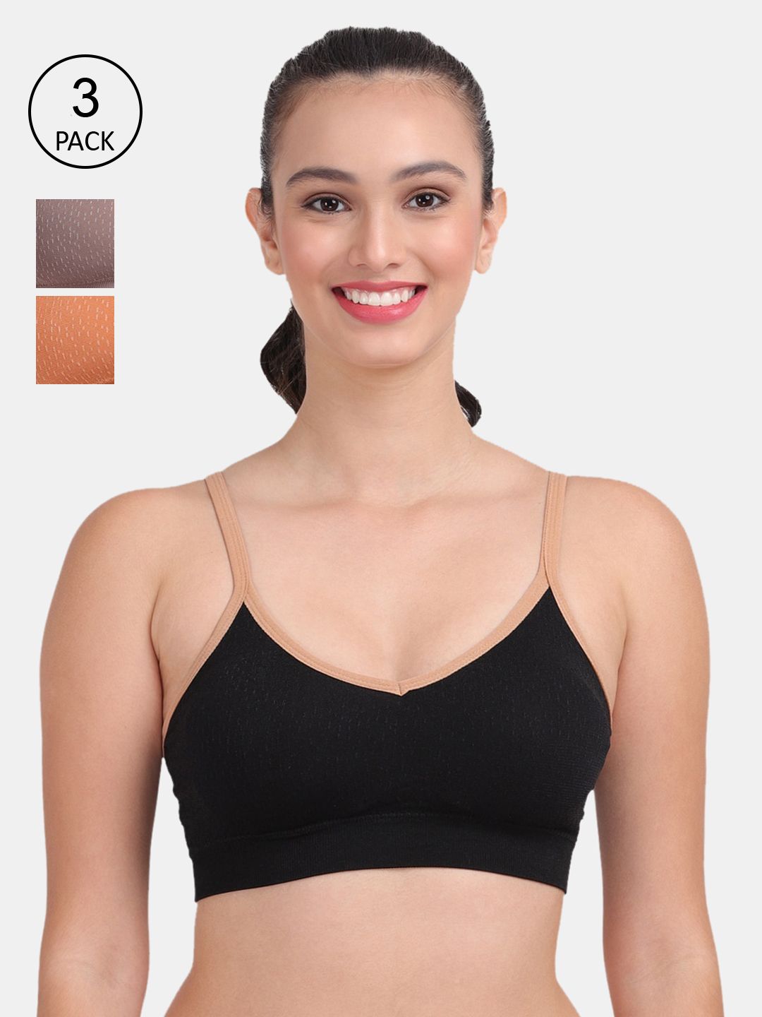 Amour Secret Women Black & Brown Bra Price in India