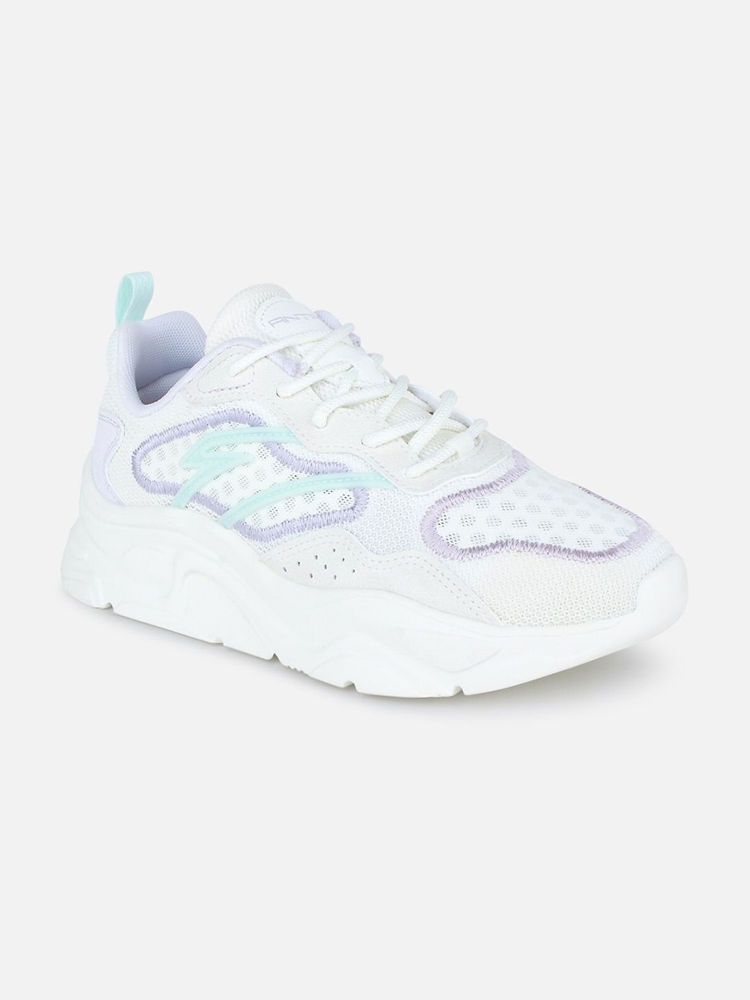 Anta Women White Mesh Running Non-Marking Shoes Price in India