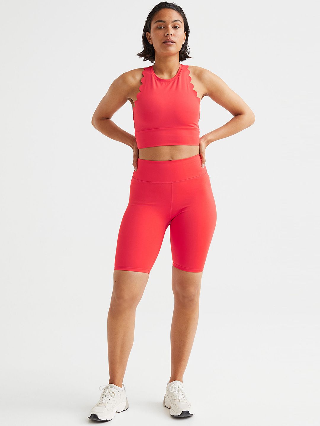 H&M Women Red Sports Cycling Shorts Price in India