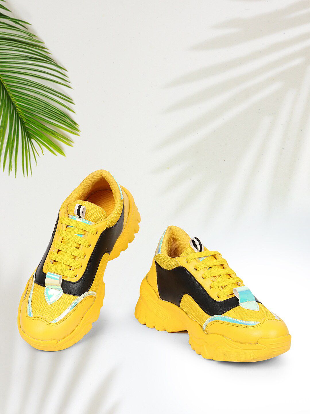 Longwalk Women Yellow Running Non-Marking Shoes Price in India