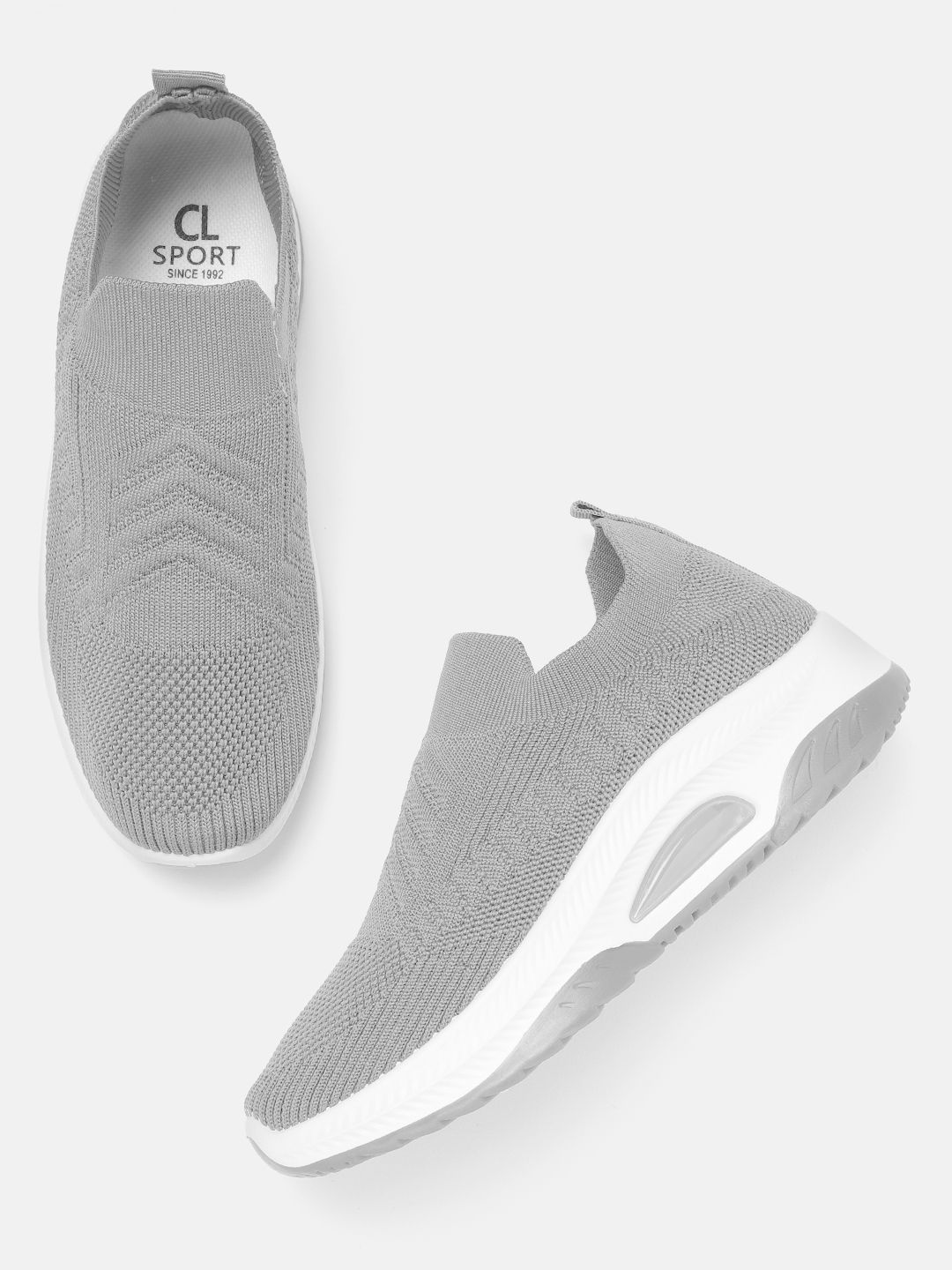 Carlton London sports Women Grey Woven Design Sneakers Price in India