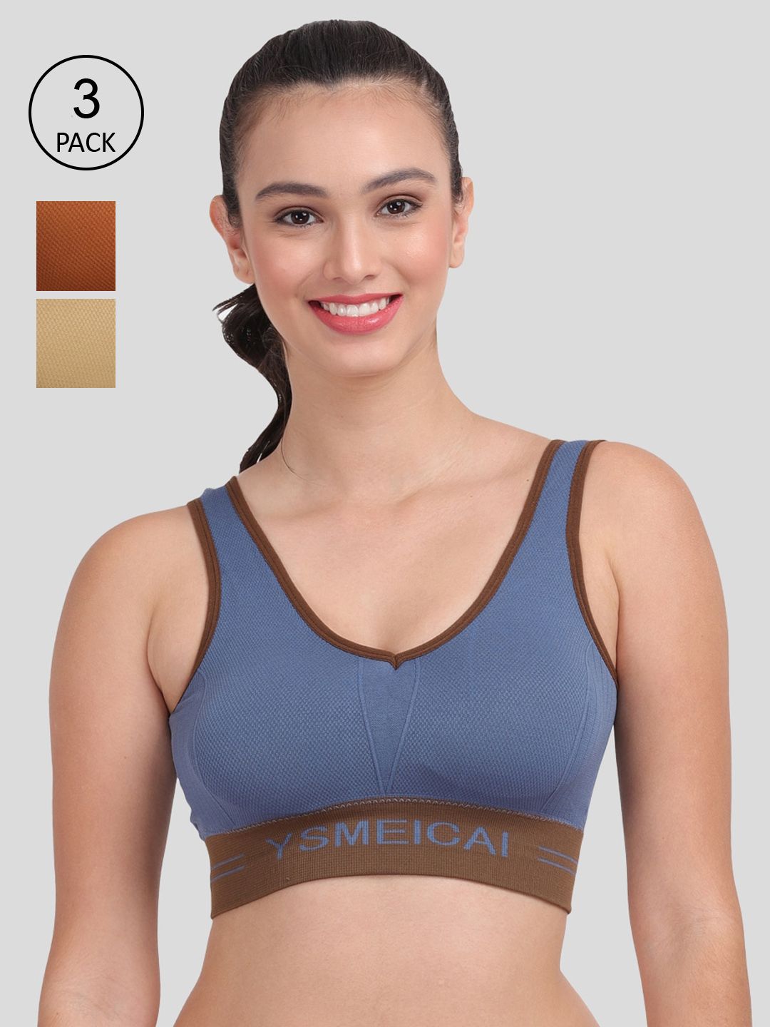 Amour Secret Pack of 3 Workout Bras Price in India