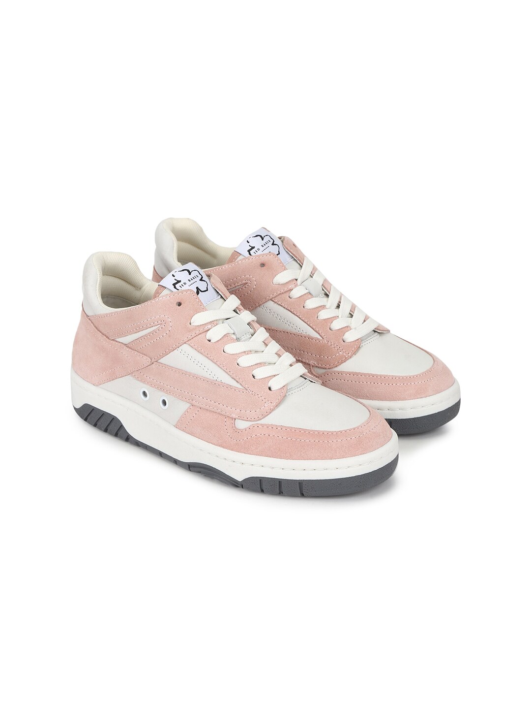 Ted Baker Women Pink Colourblocked Leather Sneakers Price in India