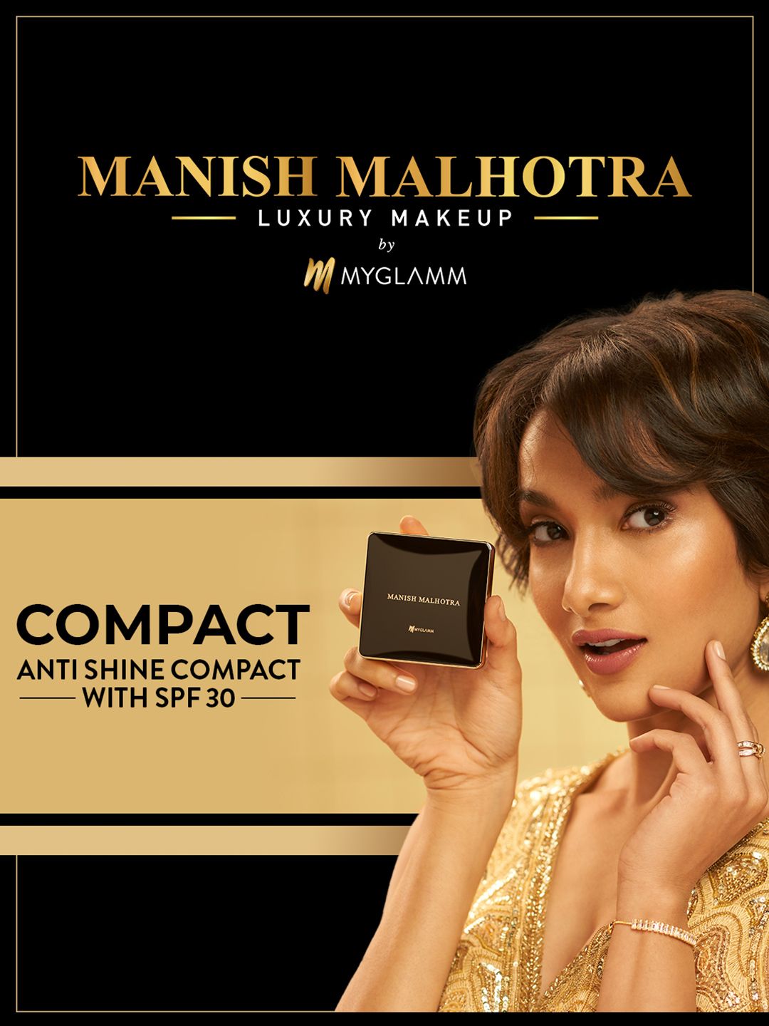 MyGlamm Manish Malhotra Beauty Skin Awakening Compact SPF30 9g - Warm Creme