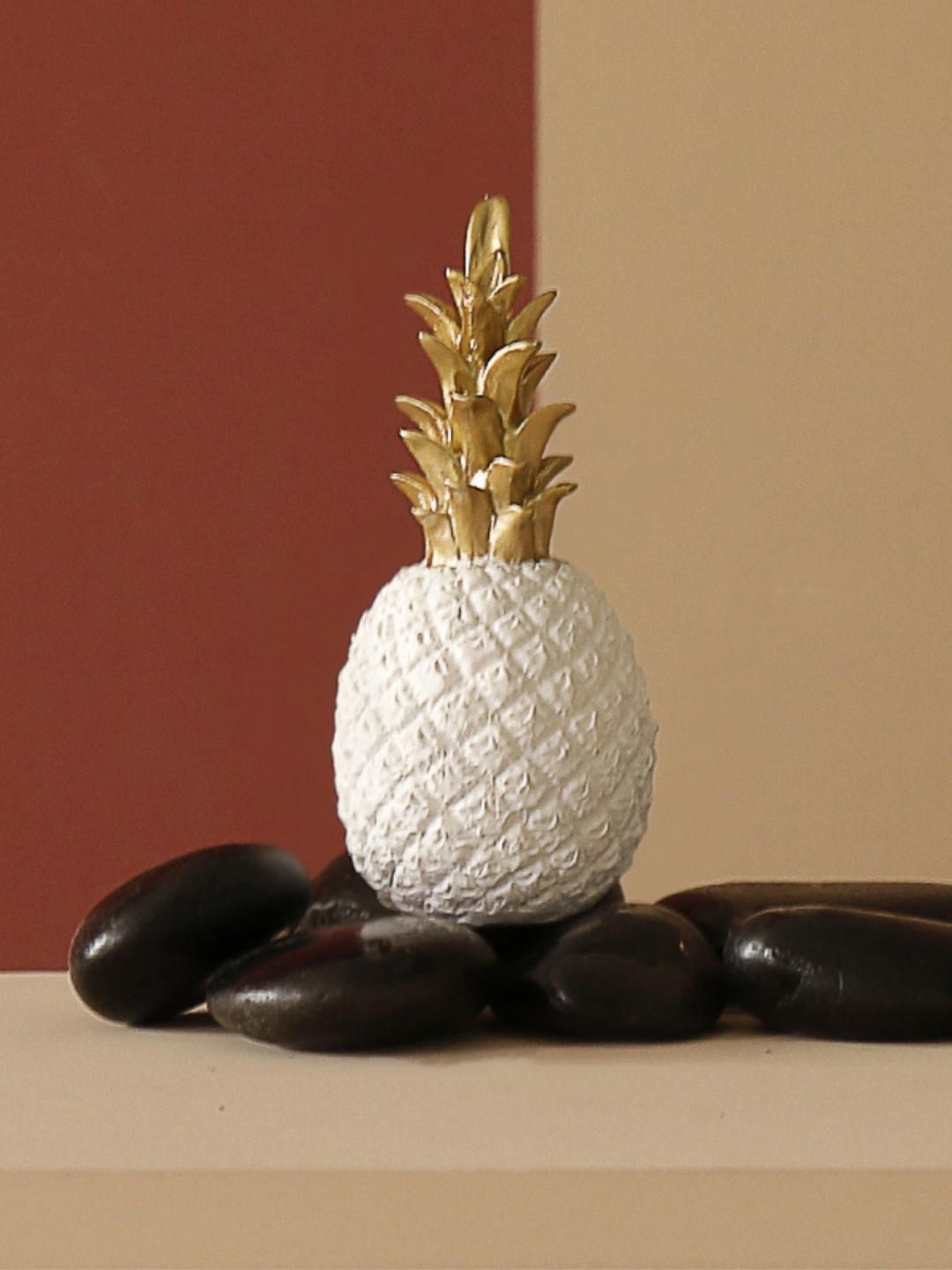 Nestasia White & Gold-Toned Pineapple Small Showpiece Price in India