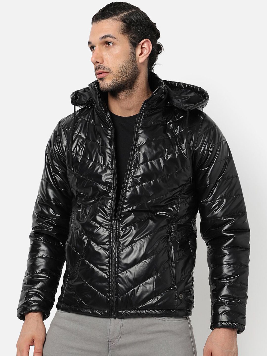 CAHOOT Men Black Windcheater Outdoor Bomber Jacket