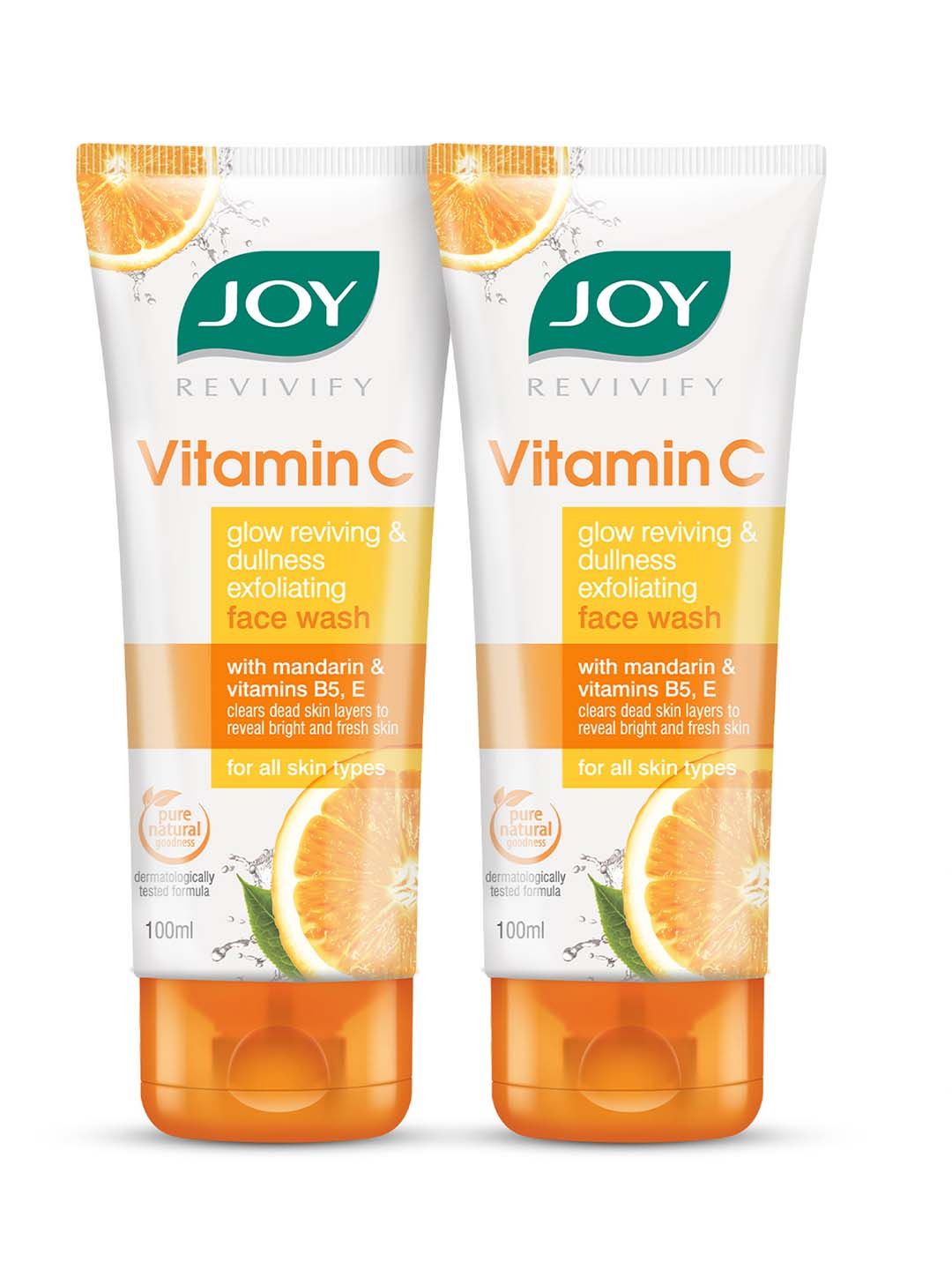 JOY Set of 2 Brightening Vitamin C Face Wash For Glowing Skin - 100ml Each