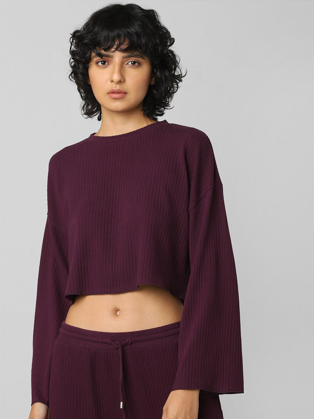 ONLY Purple Crop Top Price in India