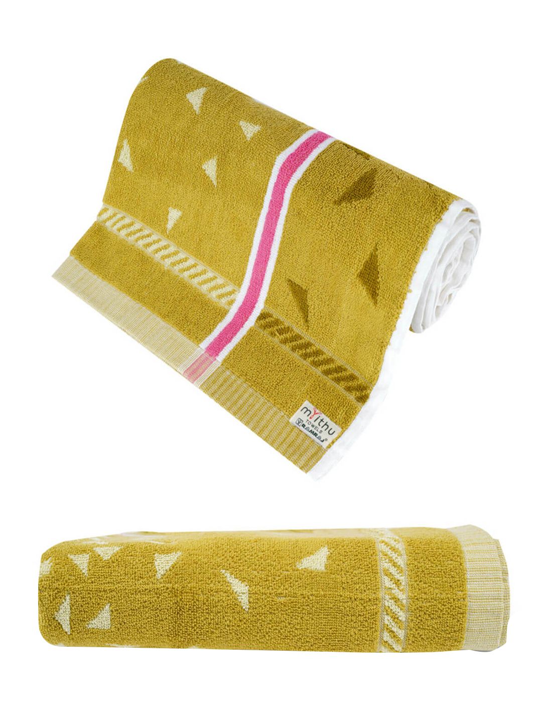 Ramraj Set Of 2 Assorted 400 GSM Pure Cotton Bath Towels Price in India