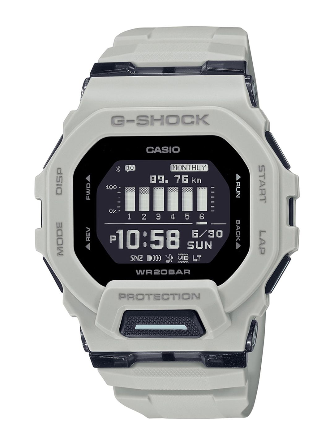 Buy CASIO Men G-Shock GBD-200UU-9DR Digital Dial White Resin Strap