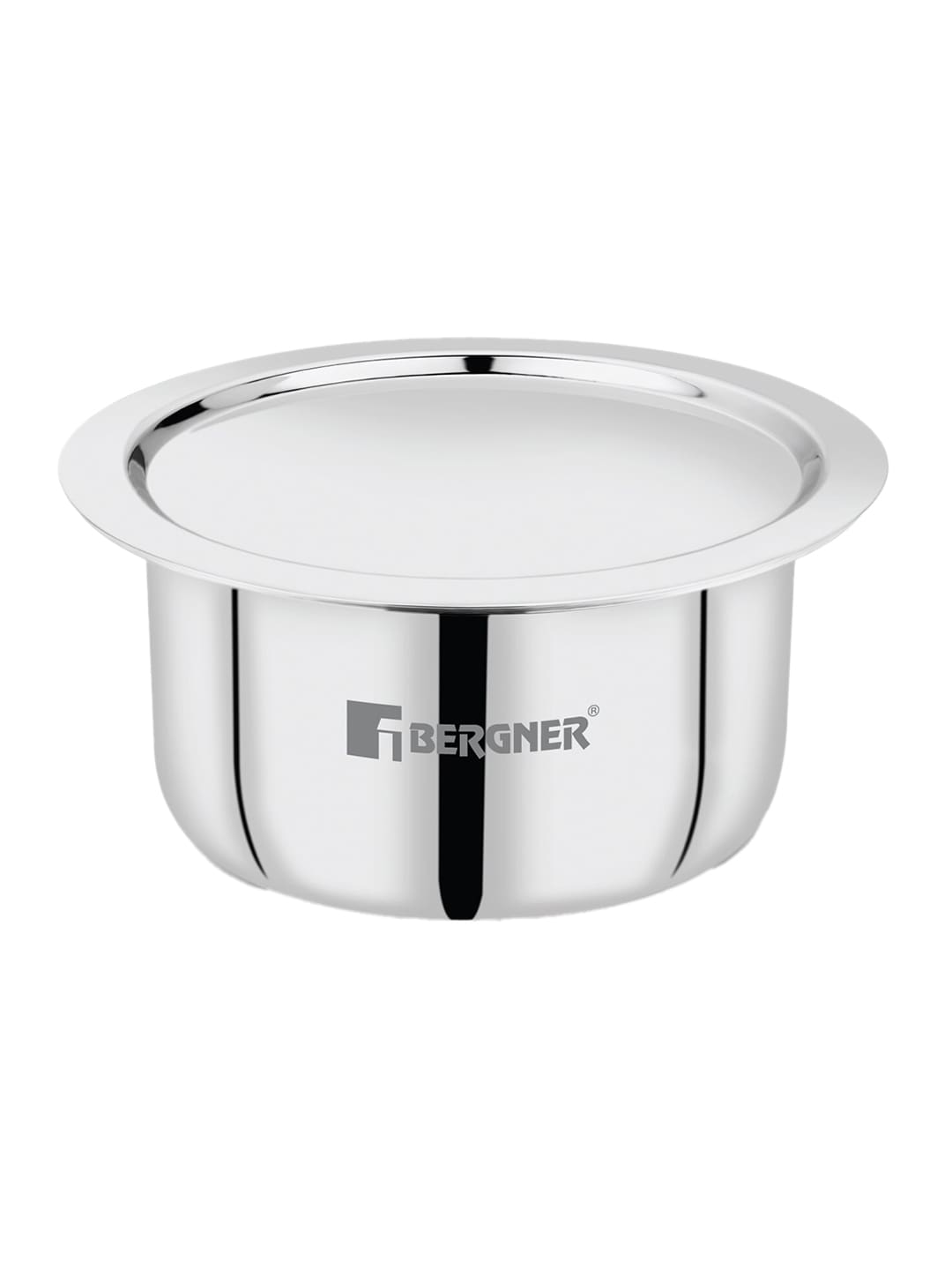 BERGNER Silver-Toned Tripro Triply Stainless Steel Tope With Lid Price in India