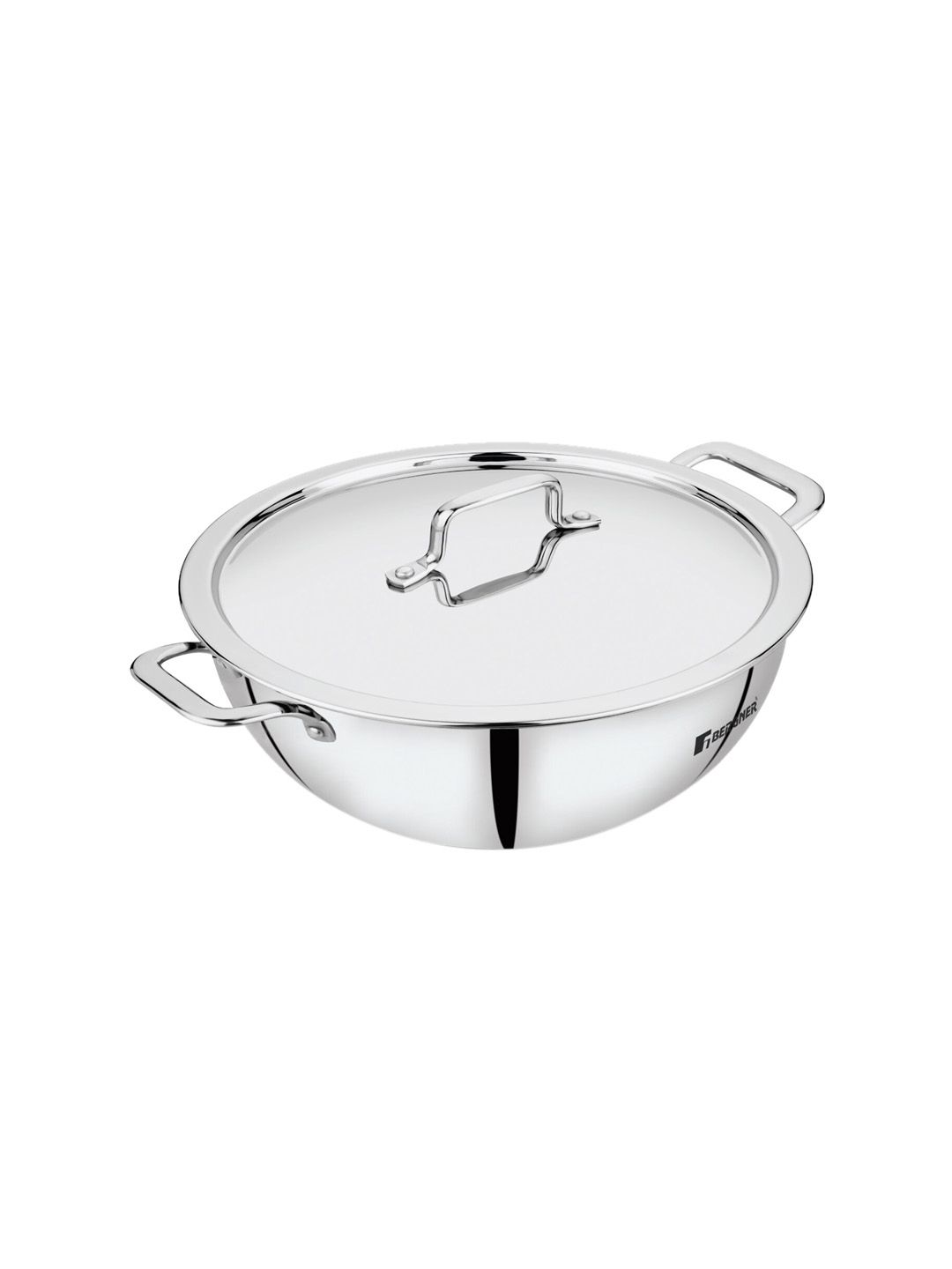 BERGNER Silver-Toned Stainless Steel Kadhai With Glass Lid Price in India
