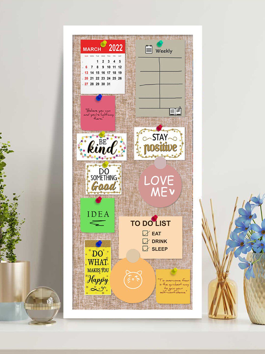 Art Street White Notice Board Bulletin Board Price in India