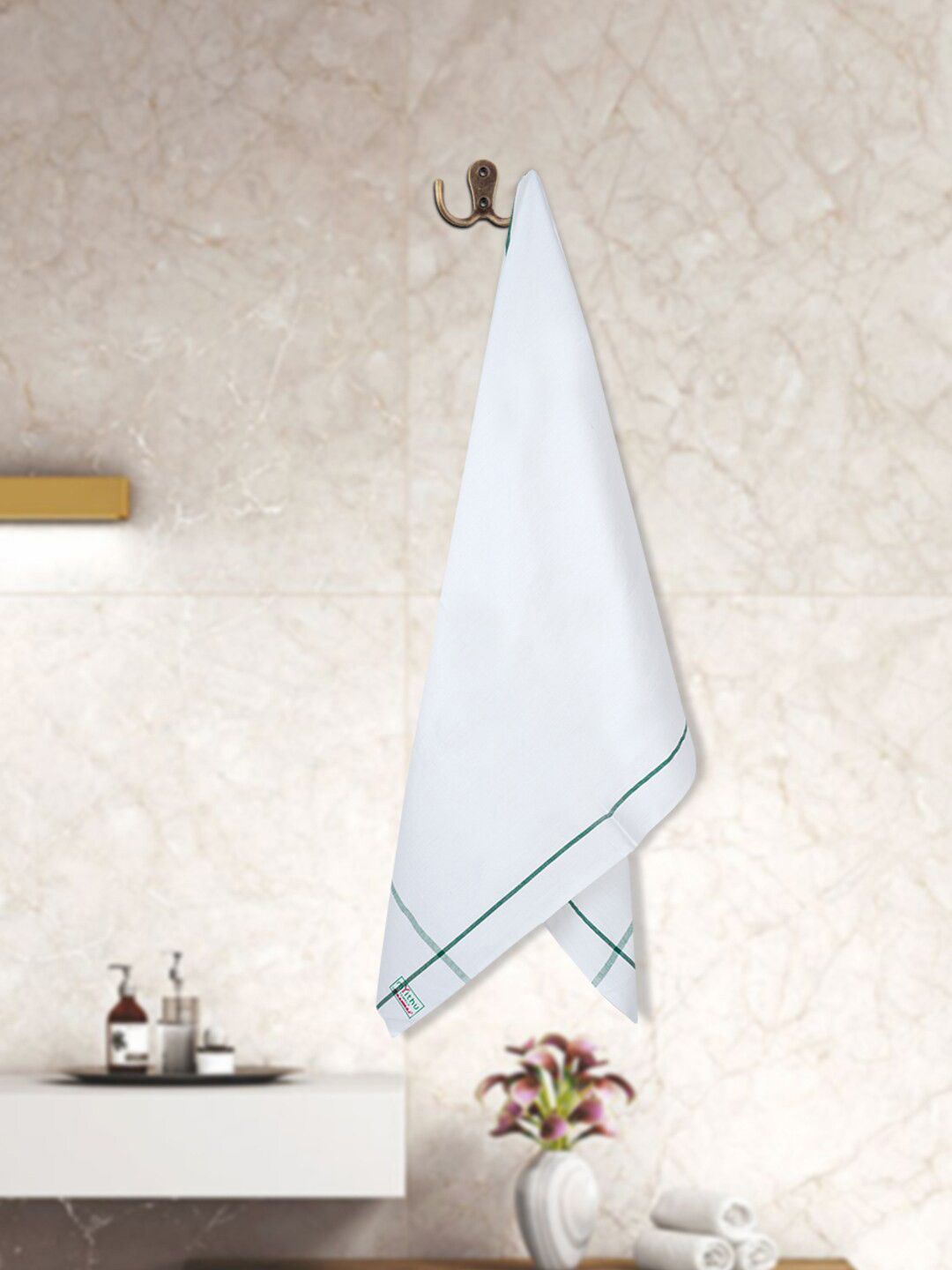 Ramraj White Pack Of 8 Pure Cotton Towel Set